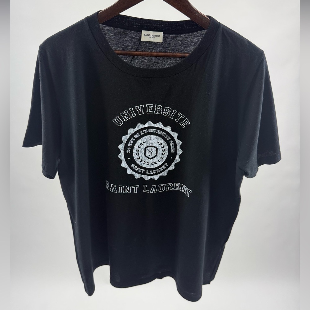 Saint Laurent Black Université Tee